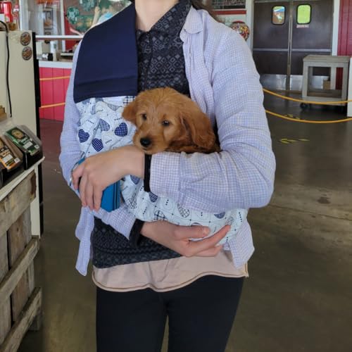 Pet Sling Carrier, OrgMemory Adjustable Dog Sling, Small Dog Cat Outdoor Shoulder Pet Carrier (Heart Shaped) - color: Heart Shaped