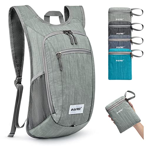 G4Free 10L/15L Hiking Backpack Lightweight Packable Hiking Daypack Small Travel Outdoor Foldable Shoulder Bag - color: Grey, size: 10L