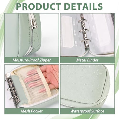 Pill Pouches for Travel, Waterproof Pill Organizer Set Travel Medicine Organizer with 14Pcs Pouches, Reusable Leak-Proof Weekly Pill Storage Case