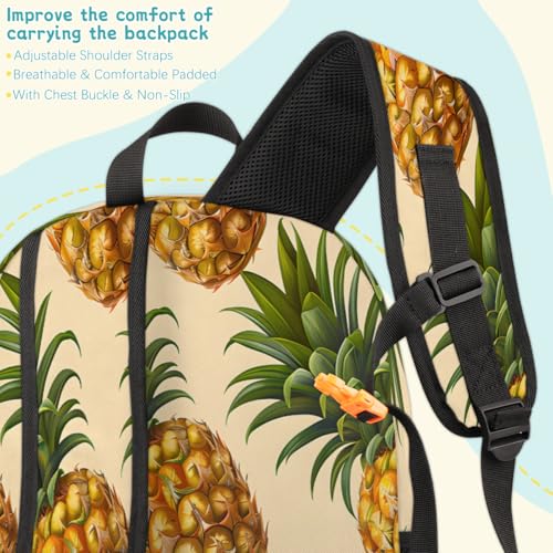 Pineapple Laptop Backpack for Women Men, 18.3 Inch Travel Work Backpacks, Fruit Waterproof Computer Casual Daypack Nurse Teacher Bags - color: Multicolor 15