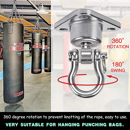 Stainless Steel Hanger with Smooth Swing Bearings, Heavy Duty 180°+360° Swivel Swing Hook, 1500 lb Capacity Playground Yoga Hammock Chair Rope, sandbag Porch Swing Bag Sleeve - size: style 1
