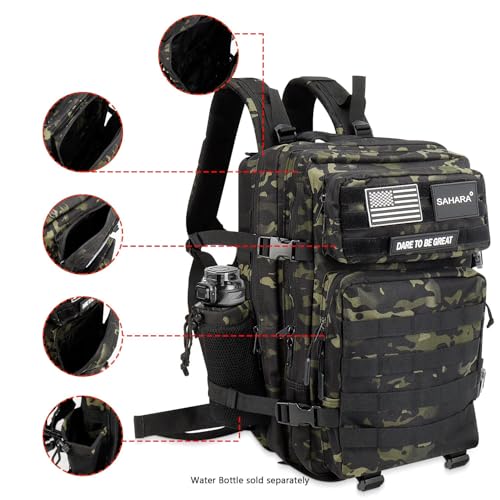 SAHARA - Raider Series Travel Bag & Laptop Backpack for Laptops up to 17.3-inch, Black Camo, (LT00091) - color: Black Camo