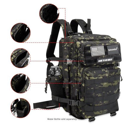 SAHARA - Raider Series Travel Bag & Laptop Backpack for Laptops up to 17.3-inch, Black Camo, (LT00091) - color: Black Camo