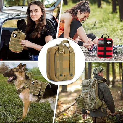 Molle ifak Pouch Empty First aid kit Bag for Outdoor Tactical Medical Pouch - color: TAN