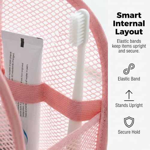 Standing Toiletry Bag, 2026 New Portable Lightweight Travel Toiletry Bag, Organizer Bag Cosmetic Zipper Pouch, Waterproof Dust-Free Stand-Up Small Toiletry Stationery Bag (1, Gray) - color: Gray