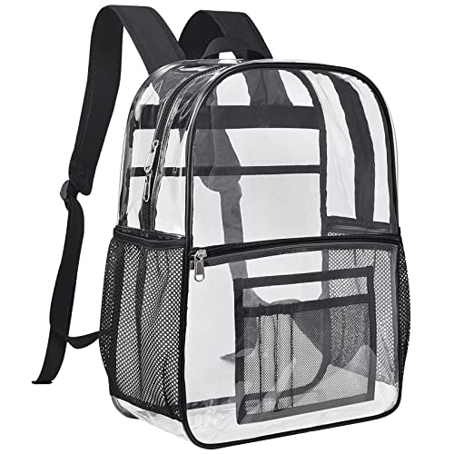 USPECLARE Clear Backpack for Stadium Approved 12×6×12, Water proof Clear Bag for Stadium Events and Concert Work Sport Event - color: Blue Pvc, style: Large