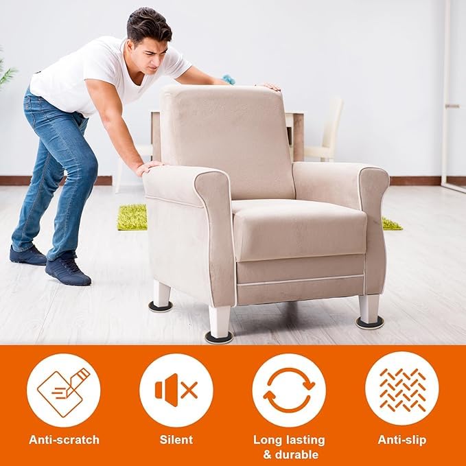 10PCS Furniture Sliders for Hardwood Floors, Reusable Furniture Sliders for Carpet, Heavy Duty Furniture Movers Sliders, Carpet, Floor Protectors
