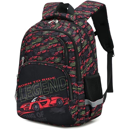 abshoo Cute Car School Backpack For Boys Elementary Kindergarten Kids School Bag (Car Black) - color: Car Black