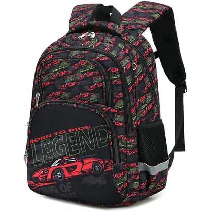 abshoo Cute Car School Backpack For Boys Elementary Kindergarten Kids School Bag (Car Black) - color: Car Black