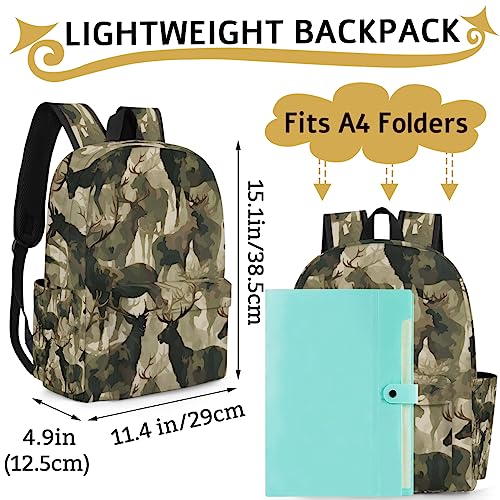 Camouflage Military Kids Backpack for Boys Girls Deer Animal Preschool Toddler Backpack Kindergarten Nursery Bookbag Travel Children Lightweight School Bag - color: Camouflage