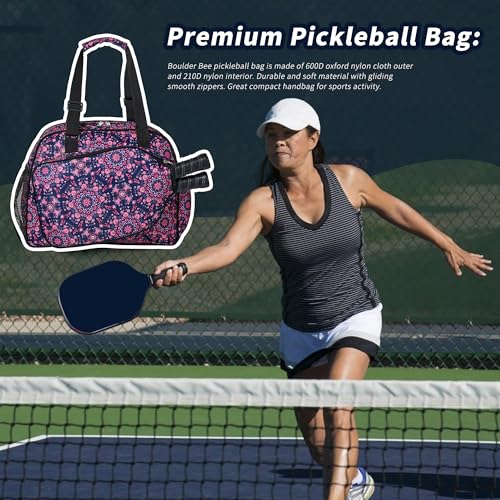 Boulder Bee Pickleball Tote Bag for Women with Paddle Holder - color: Baroque