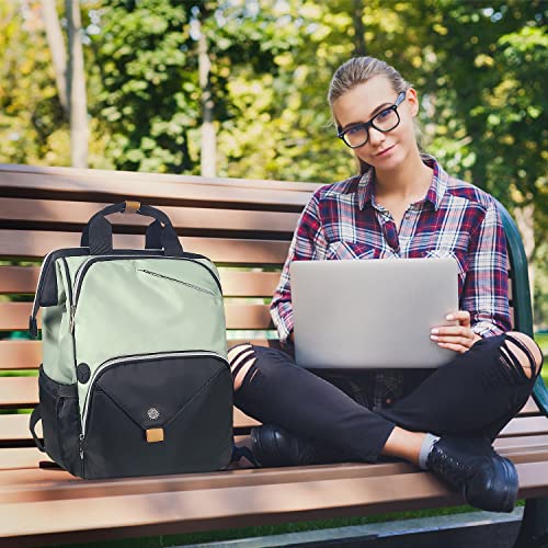 Hap Tim Laptop Backpack, Travel Backpack for Women,Work Backpack, Nurse Backpack, Teacher Backpack, Carry on Backpack(7651-GB) - color: Green Black