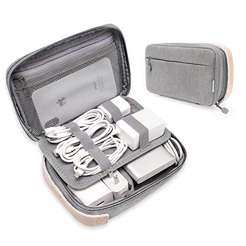 pack all Electronic Organizer, Cable Organizer Bag, Cord Travel Organizer for Cables, Chargers, Phones, USB cords, SD Cards (Gray) - color: Gray