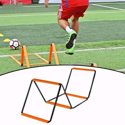 Agility Ladder Soccer Agility Ladder Football Speed Ladder Workout Agility Ladder Carbon Steel Foldable Suitable for Adults Athletes Coaches Team TRAI - size: 4 Grids No Bag