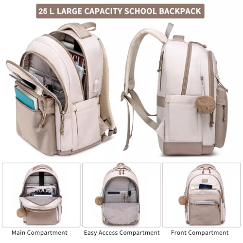 MOMUVO School Backpack Women and Teen Girls,Cute Bookbag Lightweight Laptop Backpack College SchoolBag Students