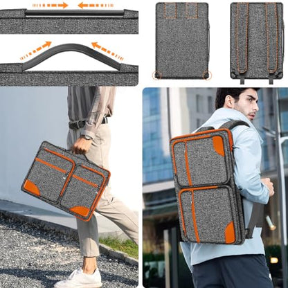 ZINZ 360 Protective Laptop Case 15" 15.6" 16" Sleeve, Water-Resistant Handbag with Straps Compatible with 16" MacBook Neo, MacBook Pro Air 16"/15", XPS 16" and Most 15" 15.6" 16" Notebooks,G01OG01 - color: G01og01, size: 15"-16"