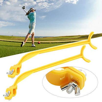 2Pcs Swing Trainer Alignment Training Aid, Posture Correcting Practice Tools, Yellow and Black ABS Material, for Left and Right-Handed Golfers