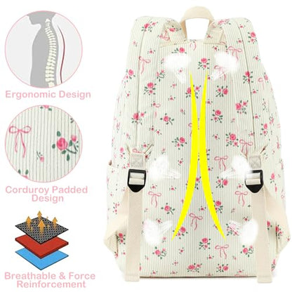 LEDAOU School Backpack for Teen Girls Elementary Middle School Bookbag Kids Backpacks Women Laptop Backpack Travel Daypack - color: Pink-black Bow