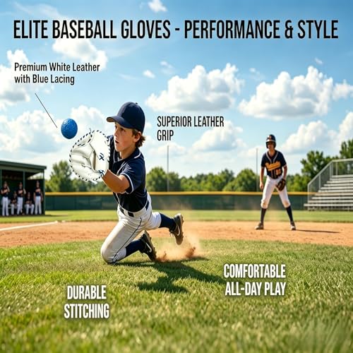 Pancake Glove Baseball Youth & Flat Gloves Softball Trainer with Agility Reaction Ball - Infield Mitt to Build Soft Hands (Ages 6-12, Right-Hand Throw) - color: black