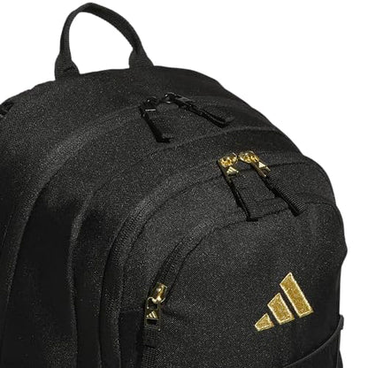 adidas Amplifier Backpack for Laptop, School and Gym, 28L, Black/Gold Metallic/Bungie, OSFA - color: Black/Gold Metallic/Bungie