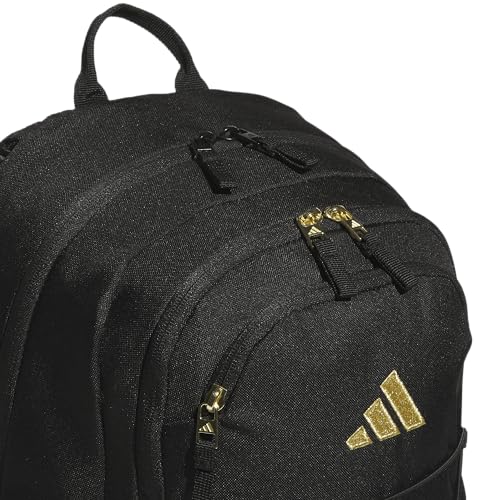 adidas Amplifier Backpack for Laptop, School and Gym, 28L, Black/Gold Metallic/Bungie, OSFA - color: Black/Gold Metallic/Bungie