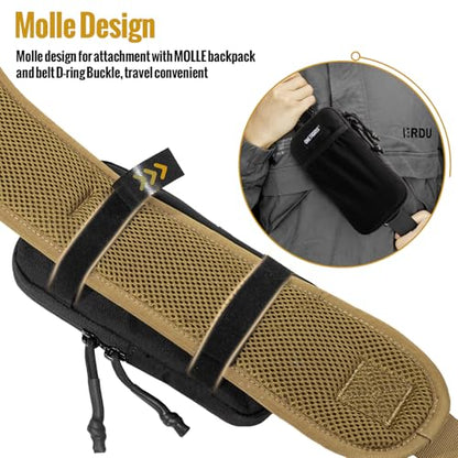 ONETIGRIS Cell Phone Pouch, Molle Holster Holder for Men Belt, for iPhone 17 Pro Max/Air/17/16/15/14 /13/12/11/X/XR/XS/8 Plus/7/6, for Galaxy S25 Ultra/s25/S24 /S23/S22/S21 - color: Pure Black