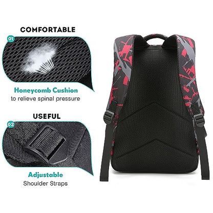 Skateboard Anime Luminous Backpack School Backpack with USB Charging Port for Teen Boys, College School Bookbag Lightweight Laptop Bag with Sling Bag Set, Red - style: Skateboard-red1