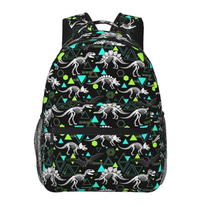 Lightweight Laptop Backpack Dinosaur Bones, Water Resistant Work Daypack with Inner Pocket for Office Commute and Travel - color: Pattern (748)
