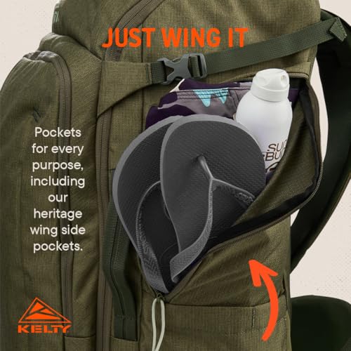 Kelty | Redwing Traveler Backpacks, Travel Pack for Adventure Travel - color: Burnt Olive, size: 40L