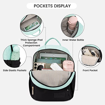 LOVEVOOK Backpack for Women Light Weight Waterproof Backpack Purses Daily Backpack… | Light Weight - color: Black-cyan Blue