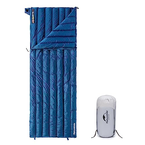 Naturehike Ultralight Backpacking RDS Down Sleeping Bag for Adults, 650 Fill Power Sleeping Bag for 42/52℉, 20oz Compact Lightweight Sleeping Bags for Hiking Camping 3 Seasons - color: Navy, size: Short