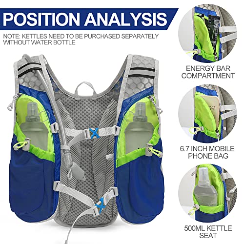 Hydration Pack Backpack, IX INOXTO Running Hydration Vest with 1.5L ( 50 oz) Water Bladder for Men Women, Lightweight Water Backpack for Hiking Cycling Climbing Camping