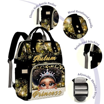 Custom Diaper Bag with Name,Personalized Diaper Bag Backpack &Insulated Water Bottle Mother Gift,Custom Monogram Baby Travel Bag Nursing Diaper Mommy Backpack with Adjustable Shoulder Straps Nappy Bag - color: Design 17