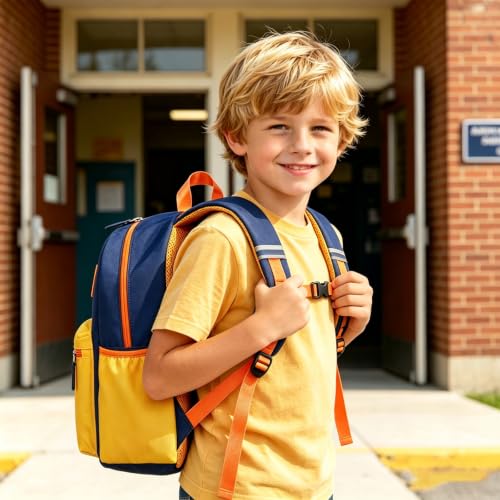 abshoo Toddler Backpack for Boys Preschool Backpacks School Bookbag for Kids 2-6(Navy and Yellow) - color: Navy-yellow