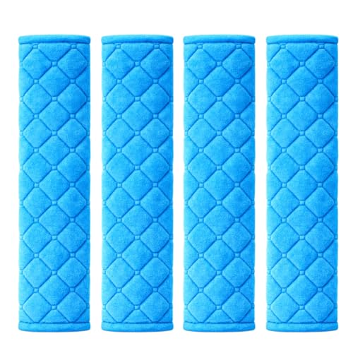 Andalus Seat Belt Cover Pad, 4 Pack Seatbelt Cushion for Car, Kids, Women, Men – Shoulder Strap Protector, Car Seatbelt Covers Accessories – Cute Auto Strap Cushion, Driving Pad (Sky Blue, 10.8 Inch) - color: Sky Blue, size: 4 Pack