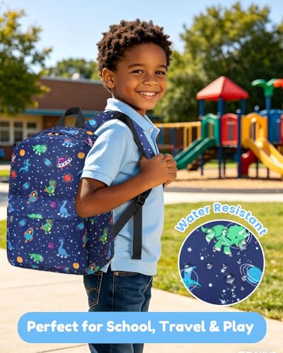 CAMTOP Preschool Backpack for Kids Boys Girls Toddler Backpack Kindergarten School Bookbags for Age 3-8 (Blue Dinosaur) - color: Blue Dinosaur