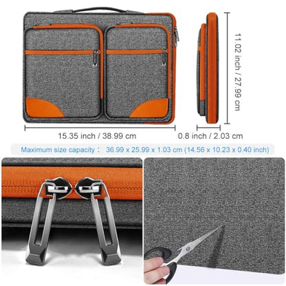 ZINZ 360 Protective Laptop Case 15" 15.6" 16" Sleeve, Water-Resistant Handbag with Straps Compatible with 16" MacBook Neo, MacBook Pro Air 16"/15", XPS 16" and Most 15" 15.6" 16" Notebooks,G01OG01 - color: G01og01, size: 15"-16"