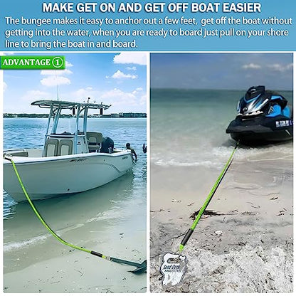Boat Bungee Dock Lines, Boat Bungee Anchor Lines, Boat Bungee Anchor Rope, PWC Anchor Line, PWC Accessories, Jet Ski Accessories - size: 7-14 feet Anchor Rope, style: Pack Of 1