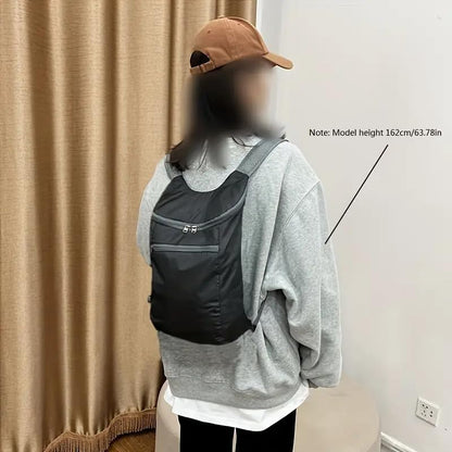 1PC Multifunctional Outdoor Folding Backpack - Lightweight, Waterproof, Durable for Hiking, Riding, and Travel, Grey - color: Grey