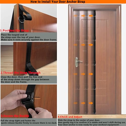 Resistance Bands with Door Anchor, 3 Pull Rope Bands with Handles 20LBS 30LBS 40LBS, Multi Point Door Anchor for Home Gym, Portable Strength Training and Physical Therapy Set