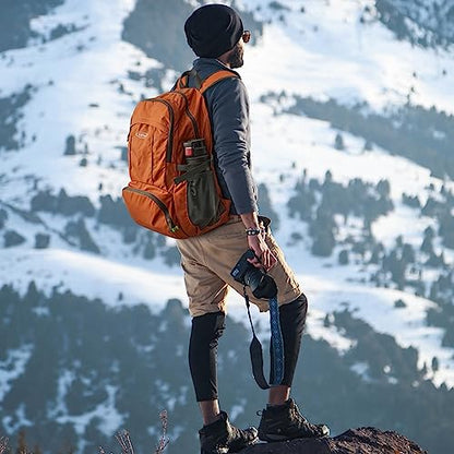 G4Free 40L Lightweight Packable Hiking Backpack, Waterproof Travel Daypack - color: Orange