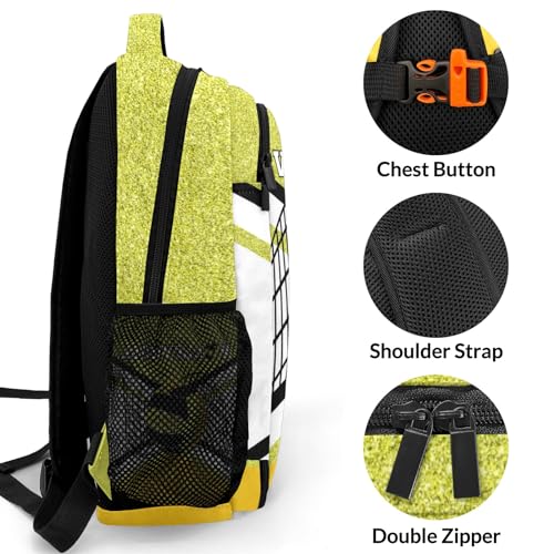 Yellow Gold Volleyball Print Customized Waterproof Backpacks Shoulders Daypacks Bags - color: Muilti 29