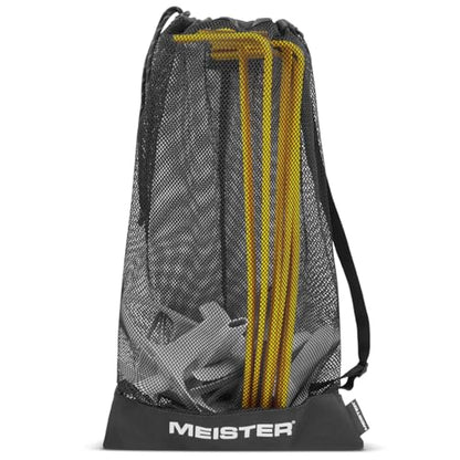 Meister ZoomFlex Agility Hurdles w/Carry Bag - Flex-Safe Modular Speed Training - color: Electric Yellow