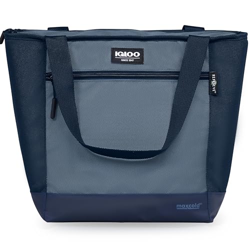 Igloo MaxCold Soft Coolers, Insulated Soft Sided Cooler Bag, Foldable Reusable & Leak Proof Food Grocery Bag, Portable Travel Cooler