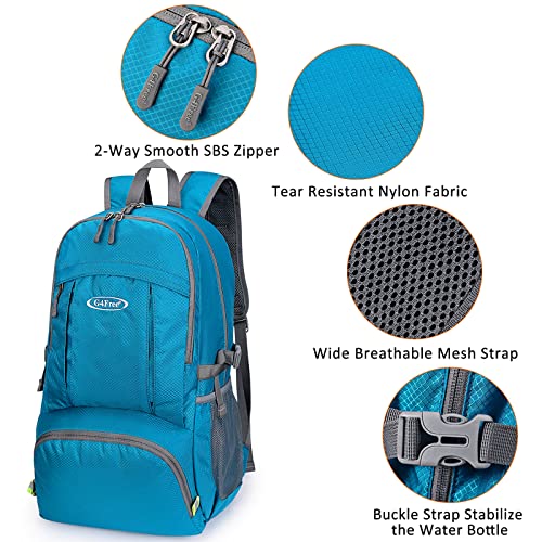 G4Free 40L Lightweight Packable Hiking Backpack, Waterproof Travel Daypack - color: Blue