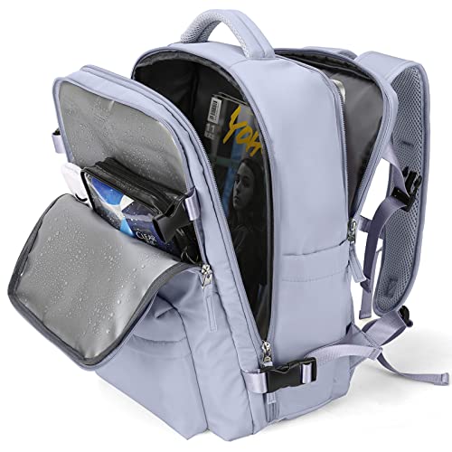 WONHOX Carry on Travel Laptop Backpack Personal Item Size for Women Men Flight Approved,Backpack for Women Travel Bag Hiking Outdoor Sports Rucksack Casual Daypack, Taro Purple - color: A34-taro Purple, size: Large