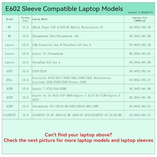 Smatree Elite Laptop Sleeve for 15.6 inch HP/Lenovo/ASUS/DELL/Acer - color: Black, size: 15.6 inch/E602/Size: 38.3*25cm