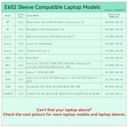 Smatree Elite Laptop Sleeve for 15.6 inch HP/Lenovo/ASUS/DELL/Acer - color: Black, size: 15.6 inch/E602/Size: 38.3*25cm
