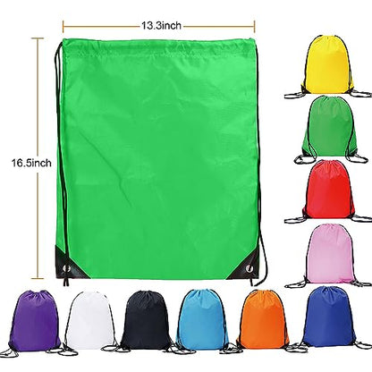 Drawstring Backpack Bulk 40Pcs Draw String Backpack Bags DIY Gym Sports Traveling Yoga Cinch Bag Sackpack Drawstring (multi color) - color: Multicolor