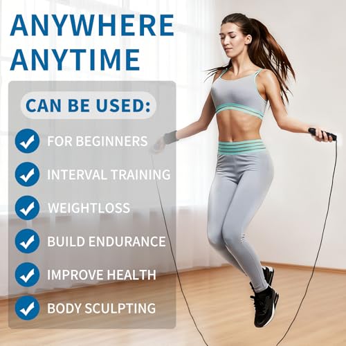 Bulk 50 Pack Jump Ropes, Steel Cable with Ball Bearings for Tangle-Free Rapid Speed Jumping, Adjustable Skipping Rope with Comfortable Foam Handles for Gym, Fitness Class, Home Workout